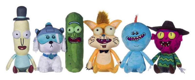 Pack 6 peluches Rick y Morty 25 cm