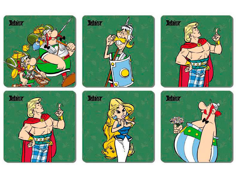 Pack 6 posavasos Asterix y Obelix