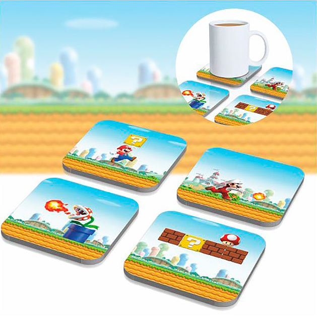 Pack 8 posavasos Mario Bros. Nintendo