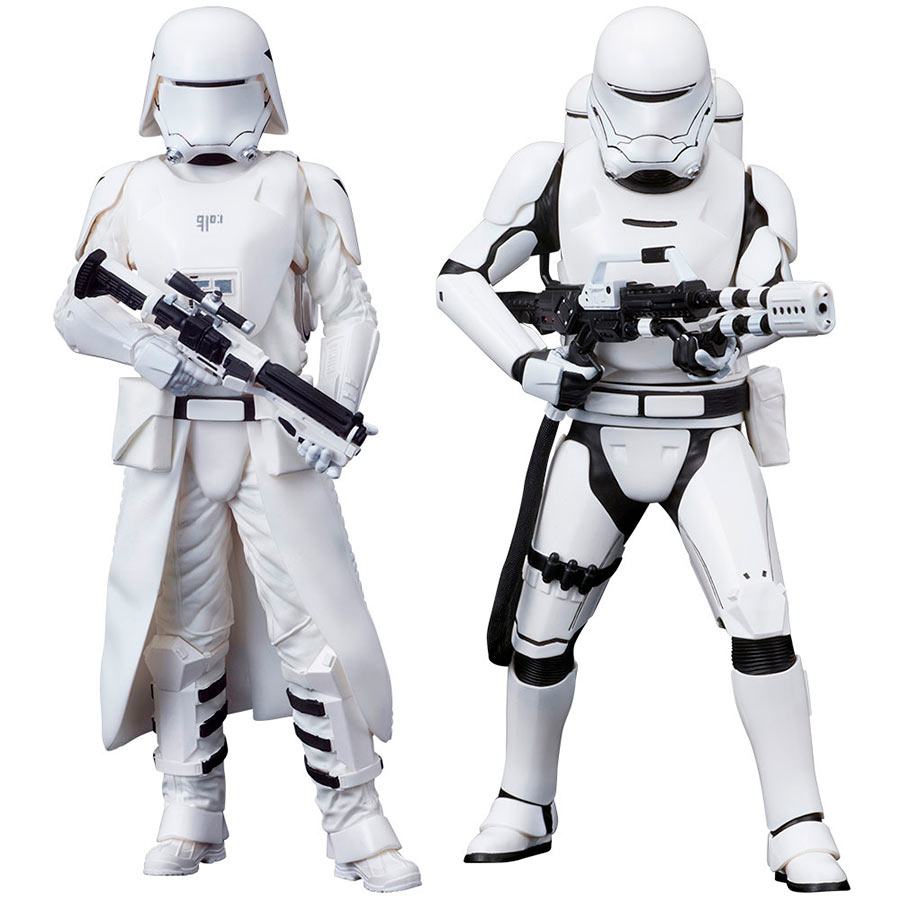 Pack de 2 estatuas First Order Snowtrooper & Flametrooper 18 cm. Star Wars Episodio VII. Línea ARTFX+. Kotobukiya