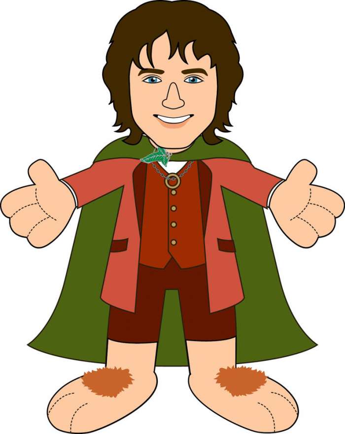 Peluche Frodo 25 cm. El Señor de los Anillos. Bleacher Creatures