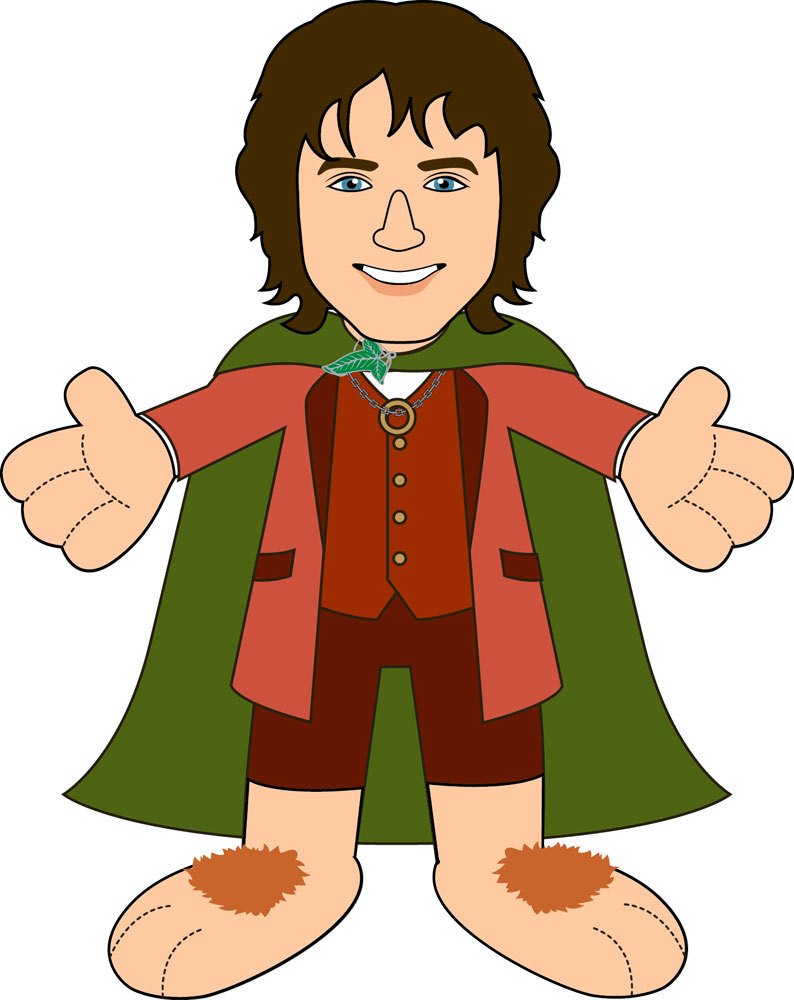 Peluche Frodo 25 cm. El Señor de los Anillos. Bleacher Creatures