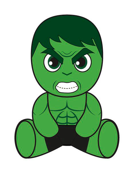 Peluche Hulk 18 cm. Vengadores: Infinity Wars. Kidrobot