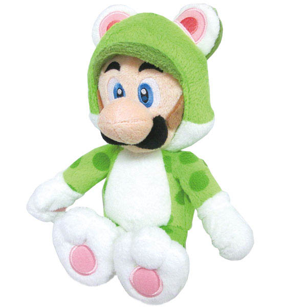 Peluche Luigi moteado 25 cm. Super Mario Bros