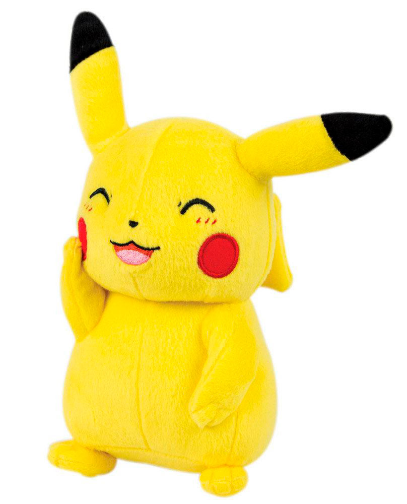 Peluche Pikachu sonriente 20 cm. Pokémon. Tomy