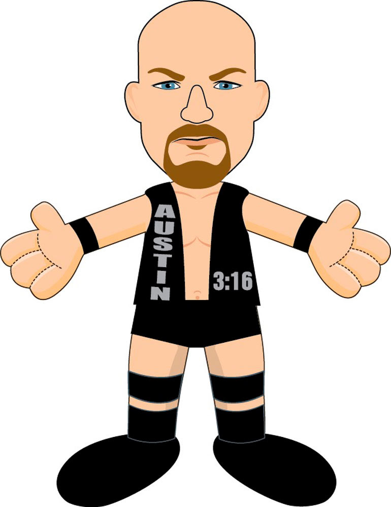 Peluche Stone Cold Steve Austin 25 cm. Pressing Catch. Bleacher Creatures