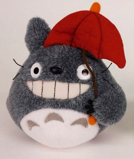 Peluche Totoro red umbrella 15 cm. Mi vecino Totoro. Studio Ghibli