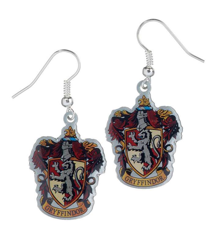 Pendientes Gryffindor Crest de metal Harry Potter. The Carat Shop
