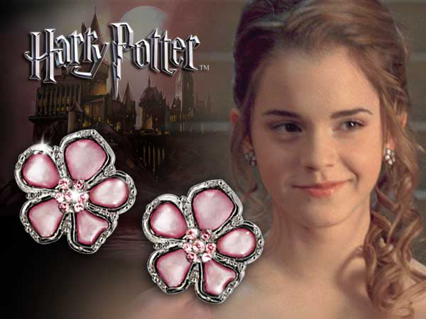 Pendientes Hermione. Harry Potter y el Cáliz de Fuego. Plata de ley. Noble Collection