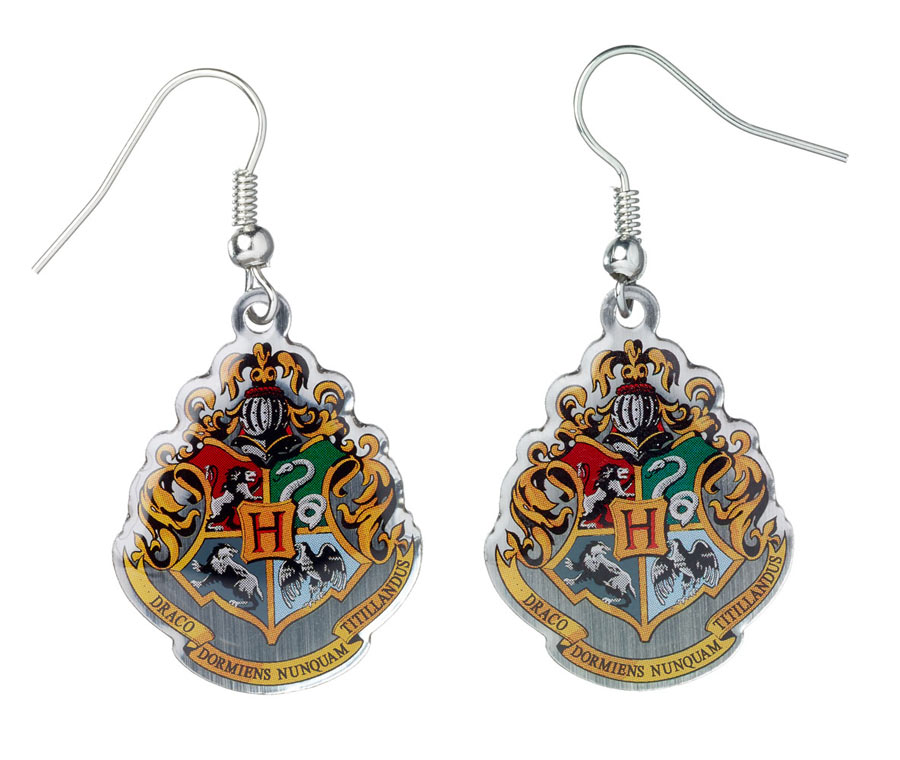 Pendientes Hogwarts Crest de metal Harry Potter. The Carat Shop