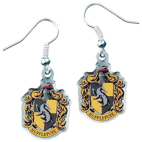 Pendientes Hufflepuff Crest de metal Harry Potter. The Carat Shop