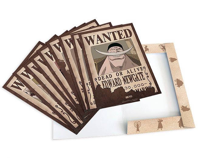 Portafolio 9 poster One Piece. Personajes Serie 2. 21 x 29