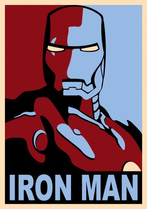 Poster Iron Man 2. Estilo Shepard Fairey