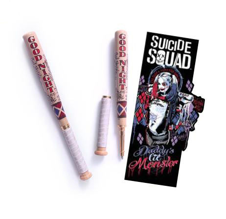Punto de libro más bolígrafo Harley Quinn. Escuadrón Suicida