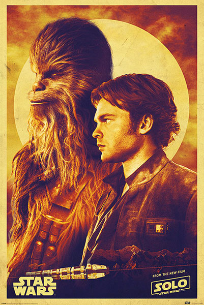 Póster Han Solo y Chewie. Han Solo: Una Historia de Star Wars