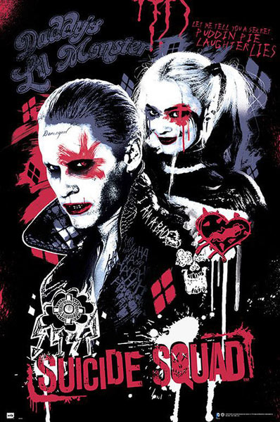 Póster Harley Quinn y Joker. Escuadrón Suicida