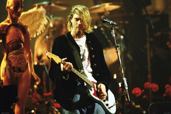 Póster Kurt Cobain. guitarra