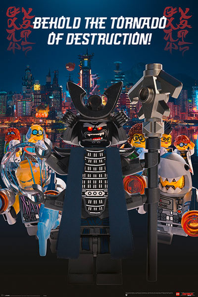 Póster Lego Ninjago: La película. Garmadon Destruction