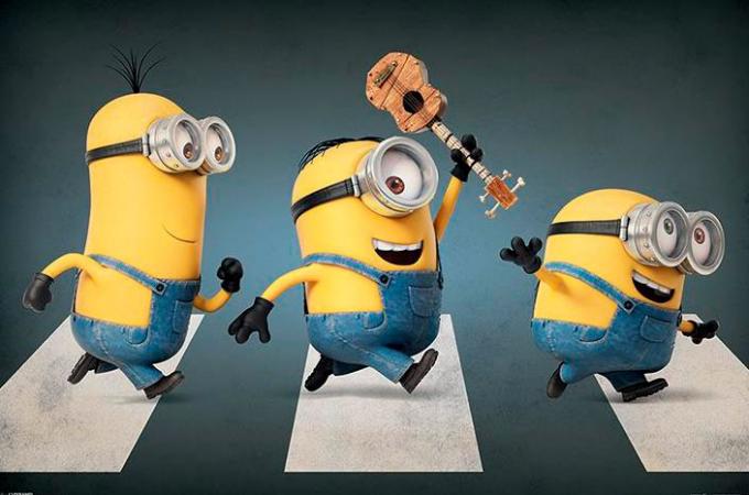 Póster Los Minions. Abbey Road