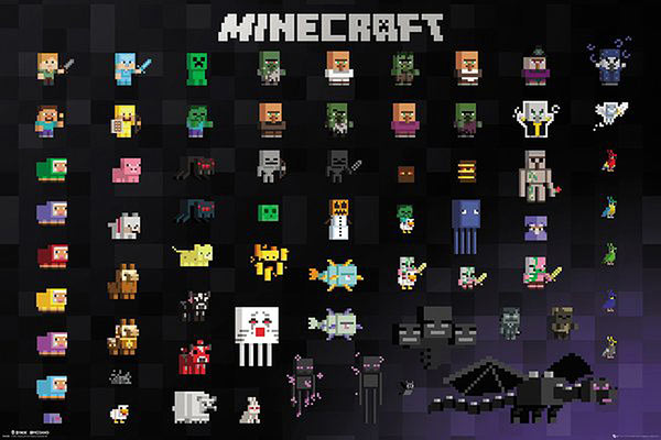 Póster Minecraft Pixel
