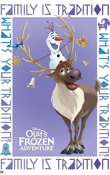 Póster Olaf y Sven. Frozen