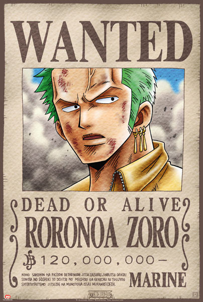 Póster One Piece. Zoro