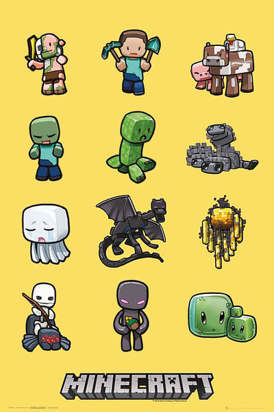 Póster Personajes Minecraft