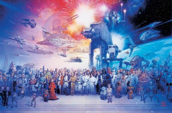 Póster Personajes Star Wars Episodio V