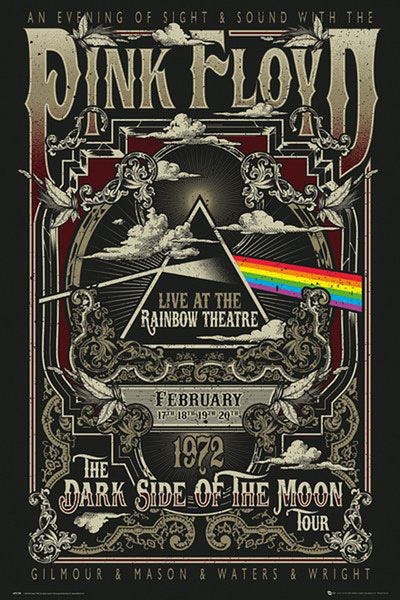 Póster Pink Floyd. Live at the Rainbow Theatre