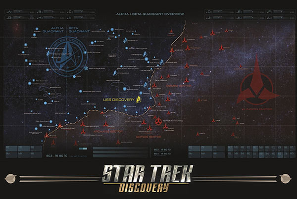 Póster Star Trek Discovery. Mapa