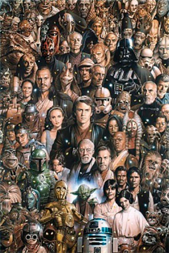 Póster Star Wars 45 x 32 cm
