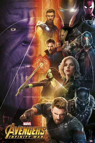 Póster Vengadores: Infinity War. Personajes