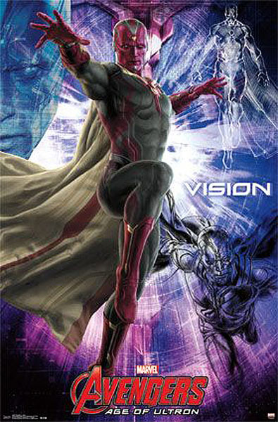 Póster Vision. Los Vengadores: La Era de Ultron