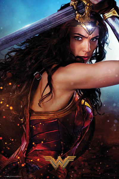 Póster Wonder Woman con espada