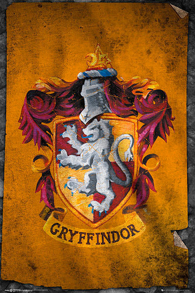 Póster bandera Gryffindor. Harry Potter