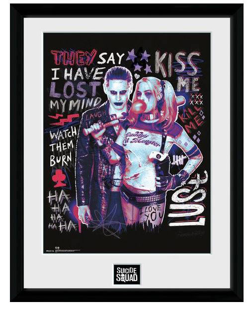 Póster enmarcado Harley Quinn y Joker. Escuadrón Suicida 30 x 40 cm