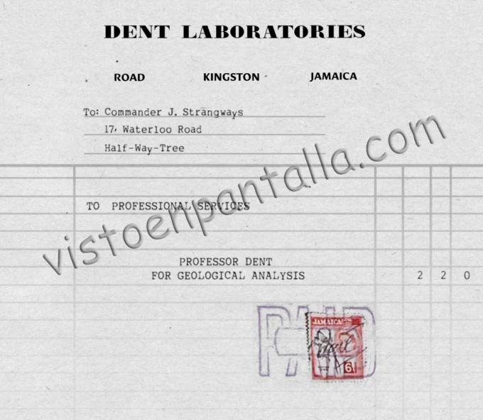 Recibo Laboratorios Dr Dent. James Bond