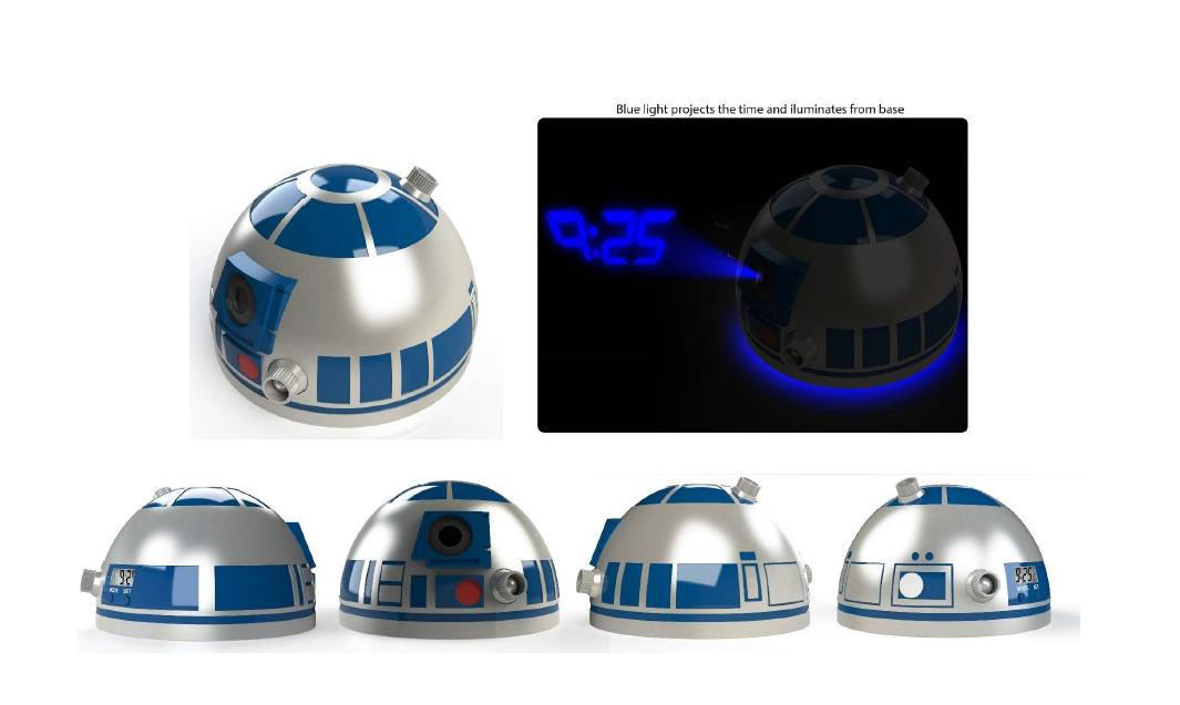 Reloj proyector R2-D2. Star Wars. Zeon