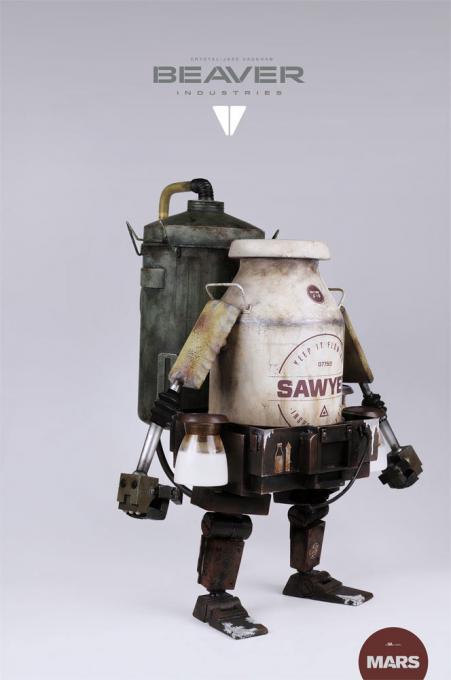 Robot milky bot 35 cm. Beaver Industries. ThreeA Toys. Escala 1:6
