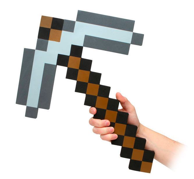 Réplica pico piedra 52 cm. Escala 1/1. Minecraft