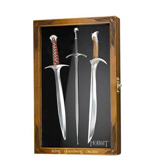 Set 3 Mini Espadas Abrecartas El Hobbit.