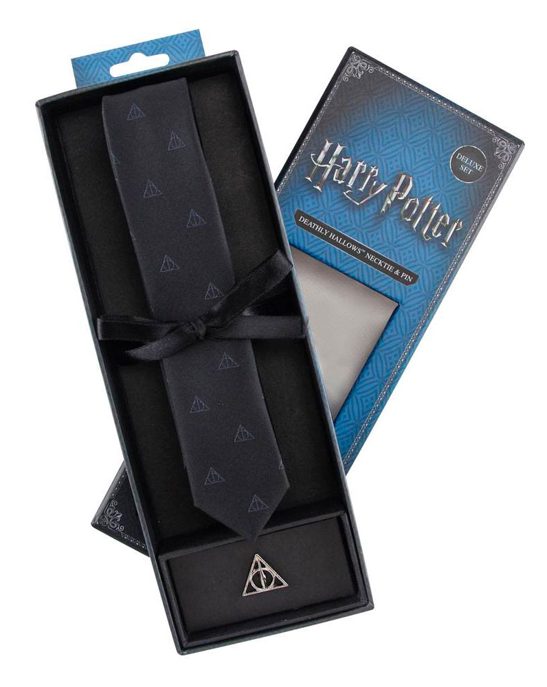 Set Deluxe de Corbata & Pin Deatlhy Hallows. Harry Potter