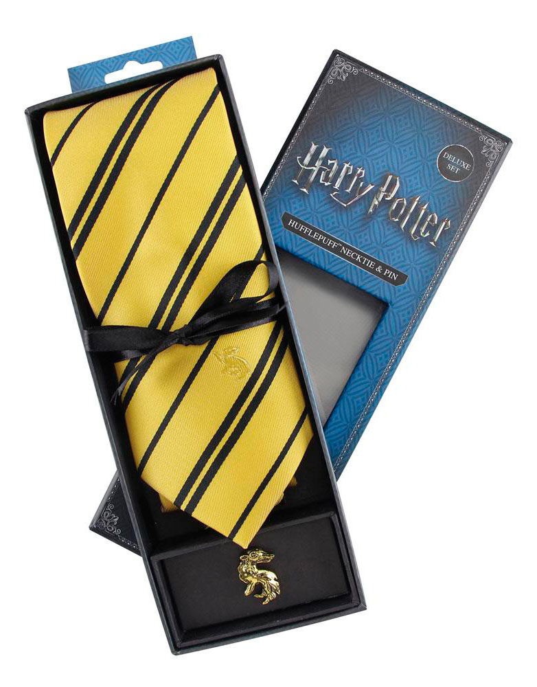 Set Deluxe de Corbata & Pin Hufflepuff. Harry Potter
