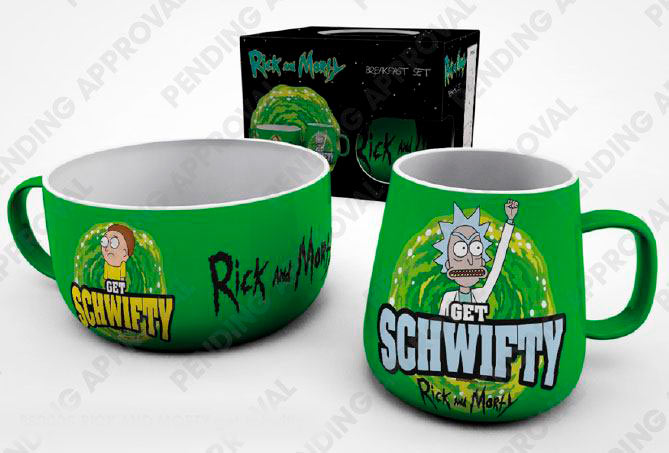 Set Desayuno Get Schwifty Rick y Morty
