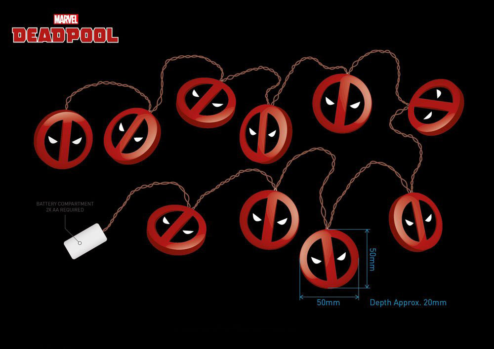 Set Luces Navidad 3D Deadpool