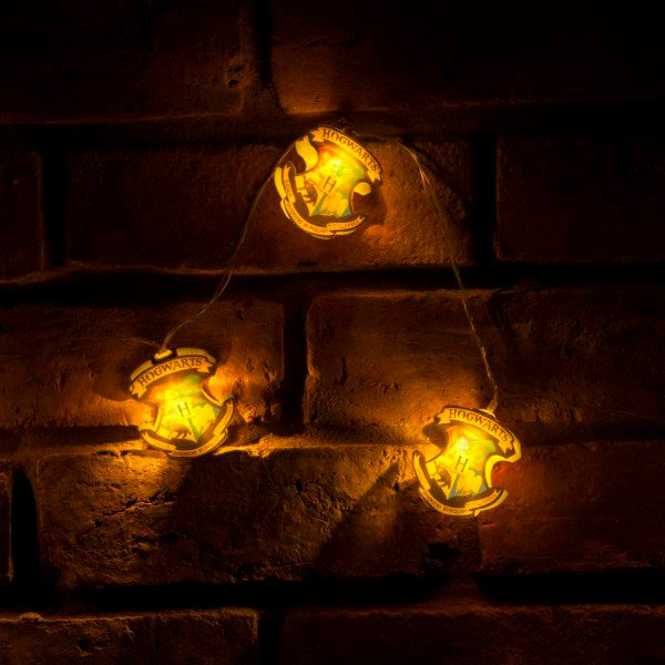 Set Luces Navidad logo Hogwarts. Harry Potter