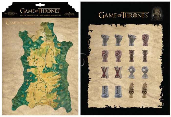 Set imanes Mapa de Poniente. Juego de Tronos