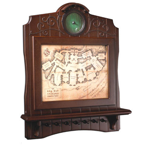 Soporte para Llaveros de pared en madera Mapa de Bag End. El Hobbit. Noble Collection