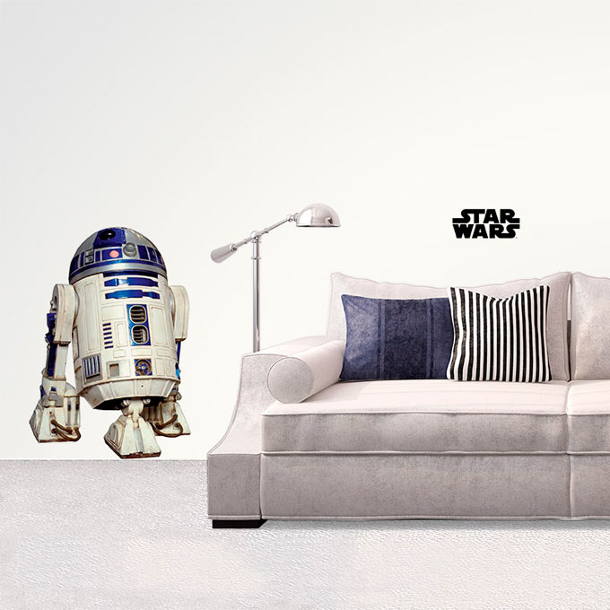 Sticker R2-D2 tamaño real Star Wars. 95 cm