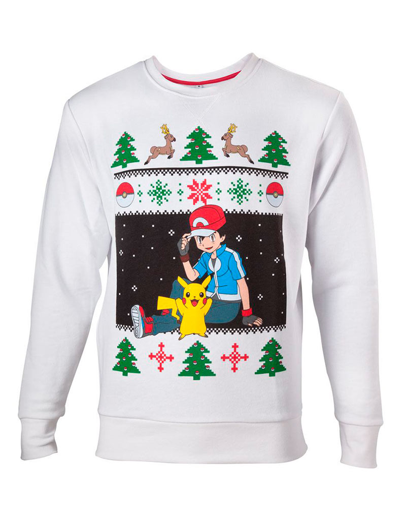 Sudadera Ash & Pikachu Christmas. Pokémon